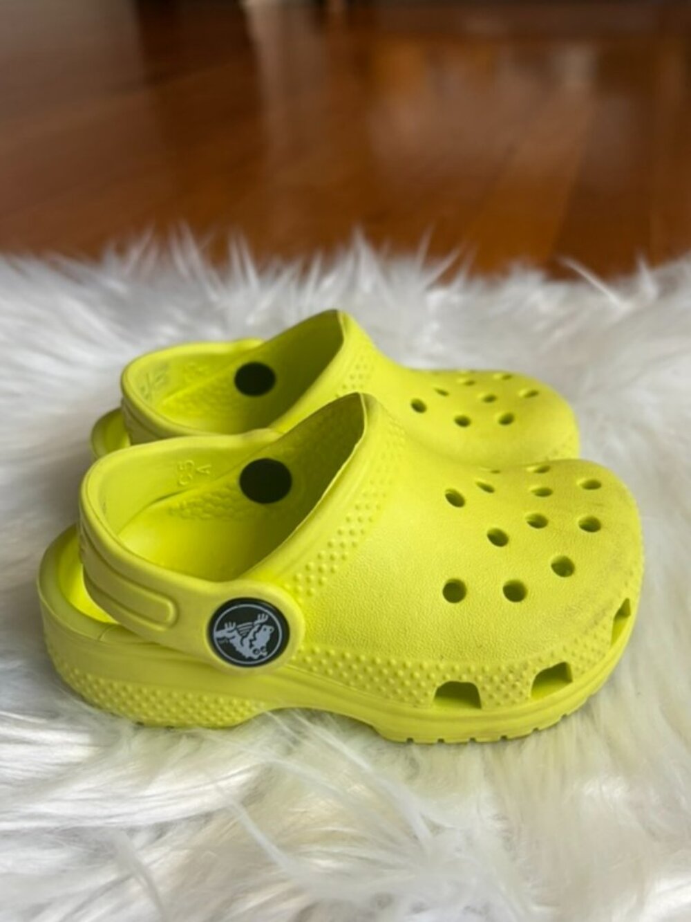 Classic Croc Clogs Yellow/Green Toddler 5
